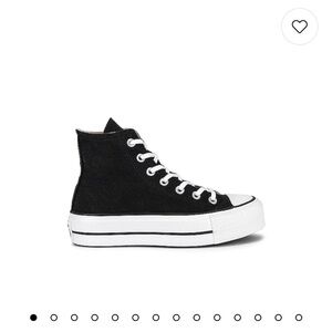 New Chuck Taylor All Star Lift Hi Sneaker in Black & White - size 7